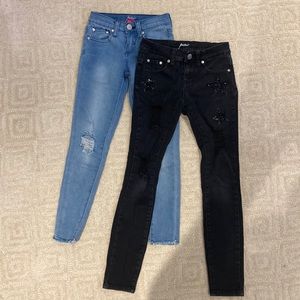 2 pairs of girls jeans